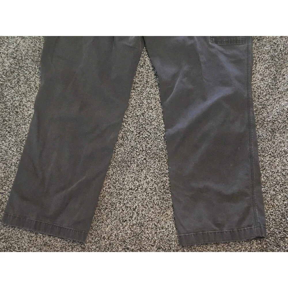 Carhartt Men's BN2291-M Rugged Flex Relaxed Fit Canvas Grey Pants Size 42 x 32